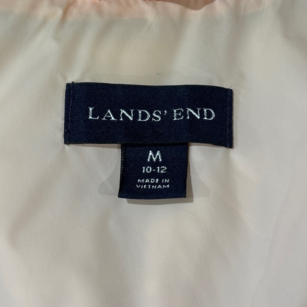 Land's End Quilted Pink Puffer Vest - Size Medium - Picture 4 of 5